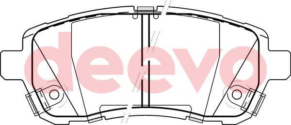 DEEVO BP50460 - Kit de plaquettes de frein, frein à disque cwaw.fr