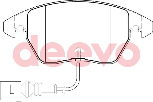 DEEVO BP50480 - Kit de plaquettes de frein, frein à disque cwaw.fr