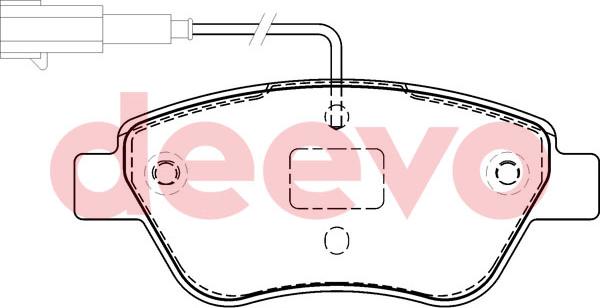 DEEVO BP50500 - Kit de plaquettes de frein, frein à disque cwaw.fr