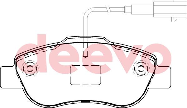 DEEVO BP50620 - Kit de plaquettes de frein, frein à disque cwaw.fr