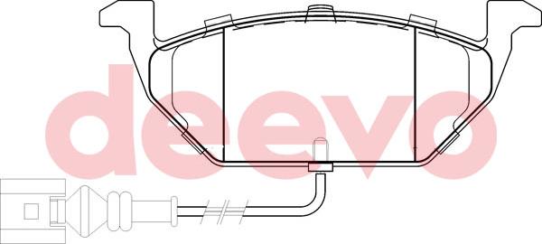 DEEVO BP50040 - Kit de plaquettes de frein, frein à disque cwaw.fr