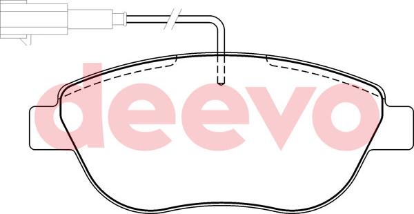 DEEVO BP50120 - Kit de plaquettes de frein, frein à disque cwaw.fr