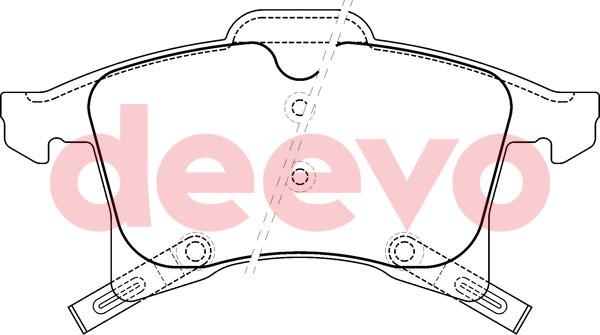 DEEVO BP50380 - Kit de plaquettes de frein, frein à disque cwaw.fr