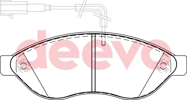 DEEVO BP50740 - Kit de plaquettes de frein, frein à disque cwaw.fr