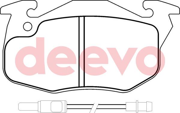 DEEVO BP51900 - Kit de plaquettes de frein, frein à disque cwaw.fr