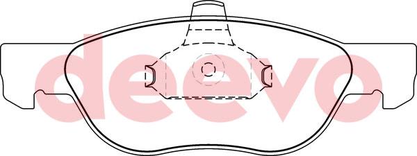 DEEVO BP51420 - Kit de plaquettes de frein, frein à disque cwaw.fr