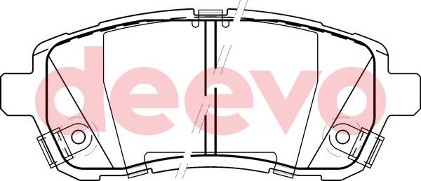 DEEVO BP51660 - Kit de plaquettes de frein, frein à disque cwaw.fr