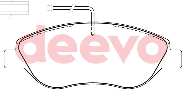 DEEVO BP51160 - Kit de plaquettes de frein, frein à disque cwaw.fr