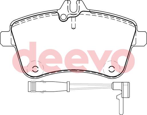 DEEVO BP51120 - Kit de plaquettes de frein, frein à disque cwaw.fr