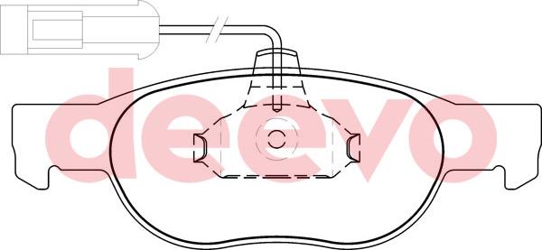 DEEVO BP51880 - Kit de plaquettes de frein, frein à disque cwaw.fr