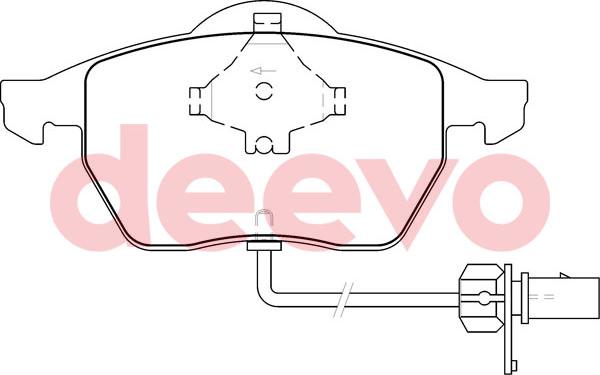 DEEVO BP51240 - Kit de plaquettes de frein, frein à disque cwaw.fr