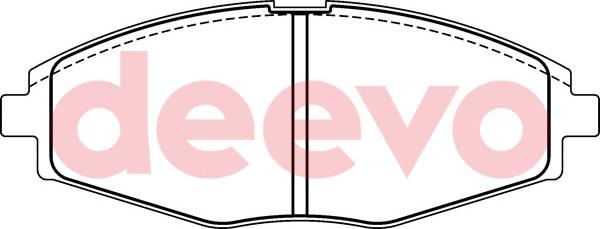 DEEVO BP51280 - Kit de plaquettes de frein, frein à disque cwaw.fr