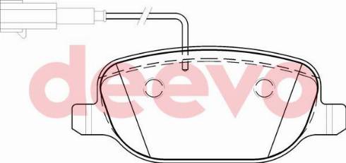 DEEVO BP58900 - Kit de plaquettes de frein, frein à disque cwaw.fr