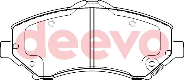 DEEVO BP58980 - Kit de plaquettes de frein, frein à disque cwaw.fr