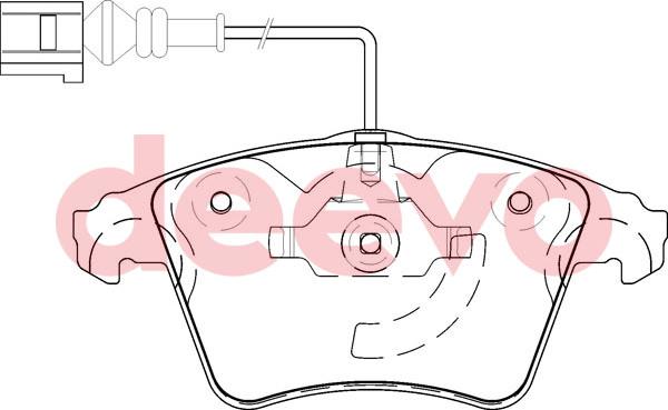 DEEVO BP58440 - Kit de plaquettes de frein, frein à disque cwaw.fr