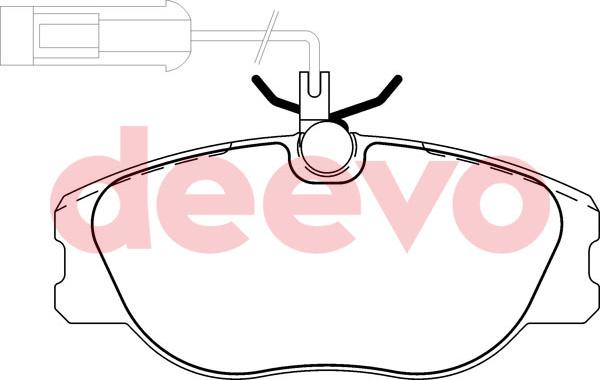 DEEVO BP58400 - Kit de plaquettes de frein, frein à disque cwaw.fr