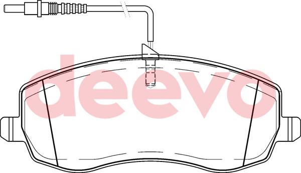 DEEVO BP58480 - Kit de plaquettes de frein, frein à disque cwaw.fr