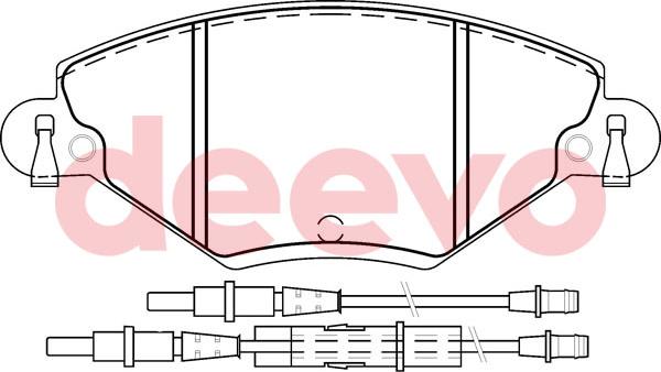 DEEVO BP58600 - Kit de plaquettes de frein, frein à disque cwaw.fr