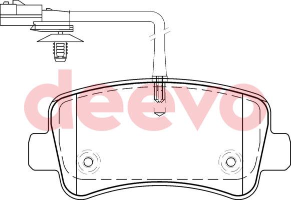 DEEVO BP58680 - Kit de plaquettes de frein, frein à disque cwaw.fr