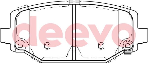 DEEVO BP58160 - Kit de plaquettes de frein, frein à disque cwaw.fr