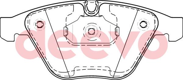 DEEVO BP58180 - Kit de plaquettes de frein, frein à disque cwaw.fr