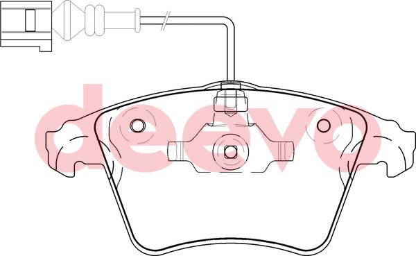 DEEVO BP58120 - Kit de plaquettes de frein, frein à disque cwaw.fr