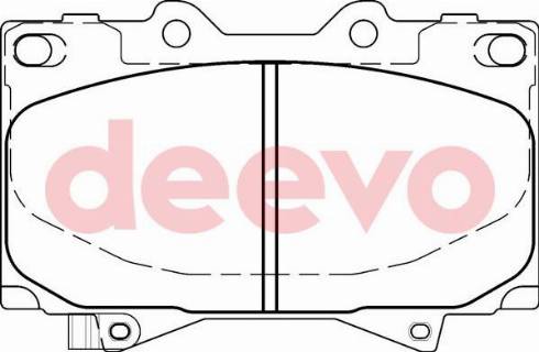 DEEVO BP58820 - Kit de plaquettes de frein, frein à disque cwaw.fr