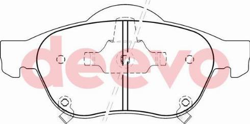 DEEVO BP58300 - Kit de plaquettes de frein, frein à disque cwaw.fr