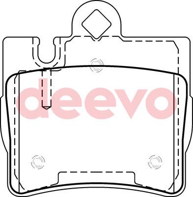 DEEVO BP58740 - Kit de plaquettes de frein, frein à disque cwaw.fr