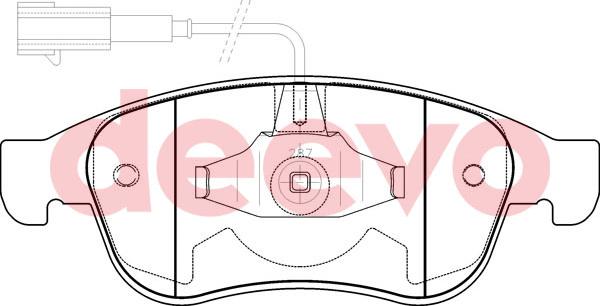 DEEVO BP53480 - Kit de plaquettes de frein, frein à disque cwaw.fr