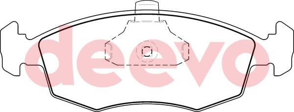 DEEVO BP53420 - Kit de plaquettes de frein, frein à disque cwaw.fr