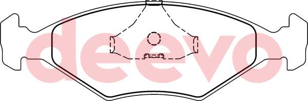 DEEVO BP53560 - Kit de plaquettes de frein, frein à disque cwaw.fr