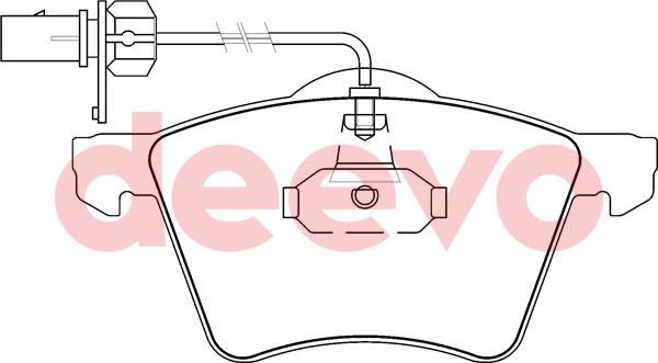 DEEVO BP53640 - Kit de plaquettes de frein, frein à disque cwaw.fr