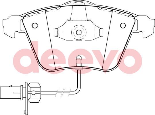 DEEVO BP53060 - Kit de plaquettes de frein, frein à disque cwaw.fr