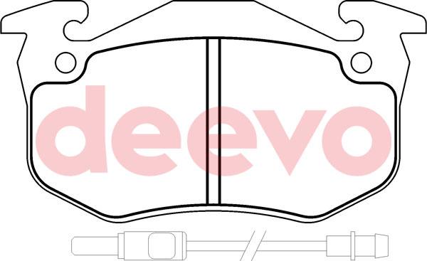 DEEVO BP53160 - Kit de plaquettes de frein, frein à disque cwaw.fr