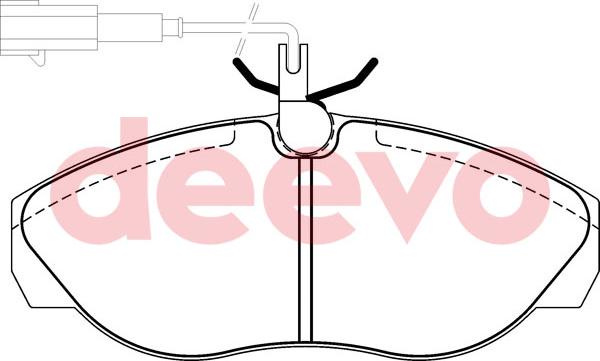 DEEVO BP53840 - Kit de plaquettes de frein, frein à disque cwaw.fr