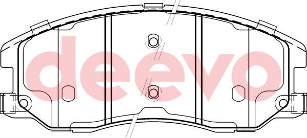 DEEVO BP53300 - Kit de plaquettes de frein, frein à disque cwaw.fr