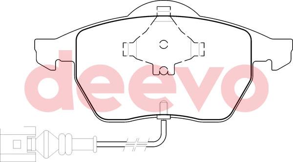 DEEVO BP53240 - Kit de plaquettes de frein, frein à disque cwaw.fr