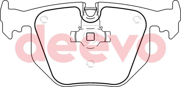 DEEVO BP53280 - Kit de plaquettes de frein, frein à disque cwaw.fr