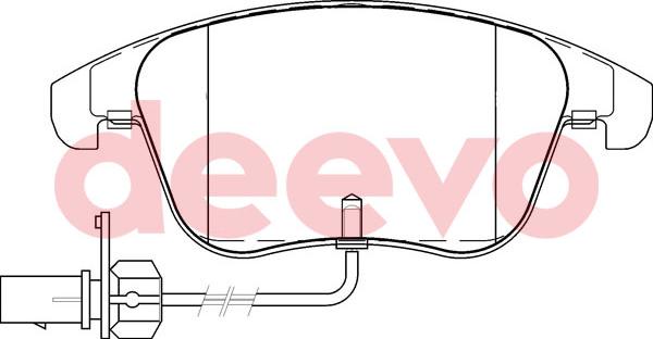 DEEVO BP52400 - Kit de plaquettes de frein, frein à disque cwaw.fr