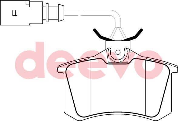 DEEVO BP52560 - Kit de plaquettes de frein, frein à disque cwaw.fr