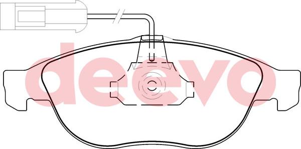 DEEVO BP52500 - Kit de plaquettes de frein, frein à disque cwaw.fr