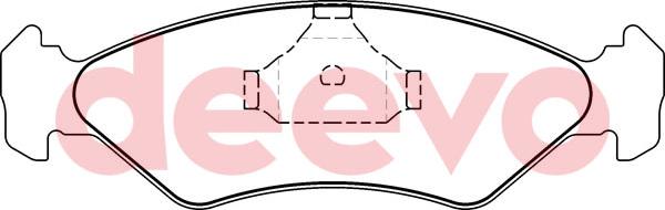 DEEVO BP52160 - Kit de plaquettes de frein, frein à disque cwaw.fr