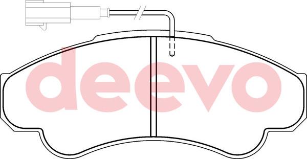 DEEVO BP52100 - Kit de plaquettes de frein, frein à disque cwaw.fr