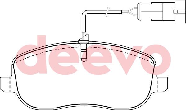 DEEVO BP52820 - Kit de plaquettes de frein, frein à disque cwaw.fr