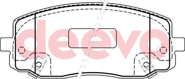 DEEVO BP52280 - Kit de plaquettes de frein, frein à disque cwaw.fr