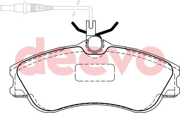 DEEVO BP52220 - Kit de plaquettes de frein, frein à disque cwaw.fr