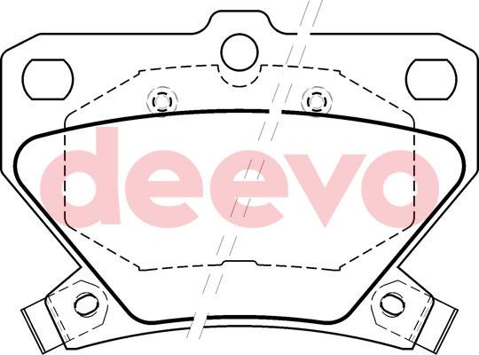 DEEVO BP57480 - Kit de plaquettes de frein, frein à disque cwaw.fr