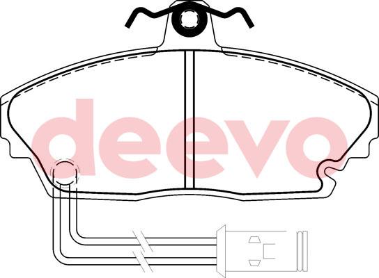 DEEVO BP57540 - Kit de plaquettes de frein, frein à disque cwaw.fr