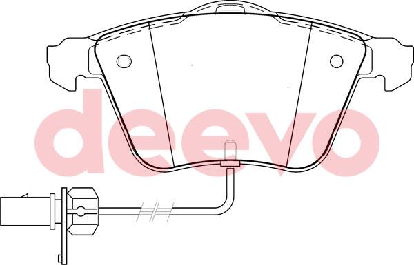 DEEVO BP57000 - Kit de plaquettes de frein, frein à disque cwaw.fr